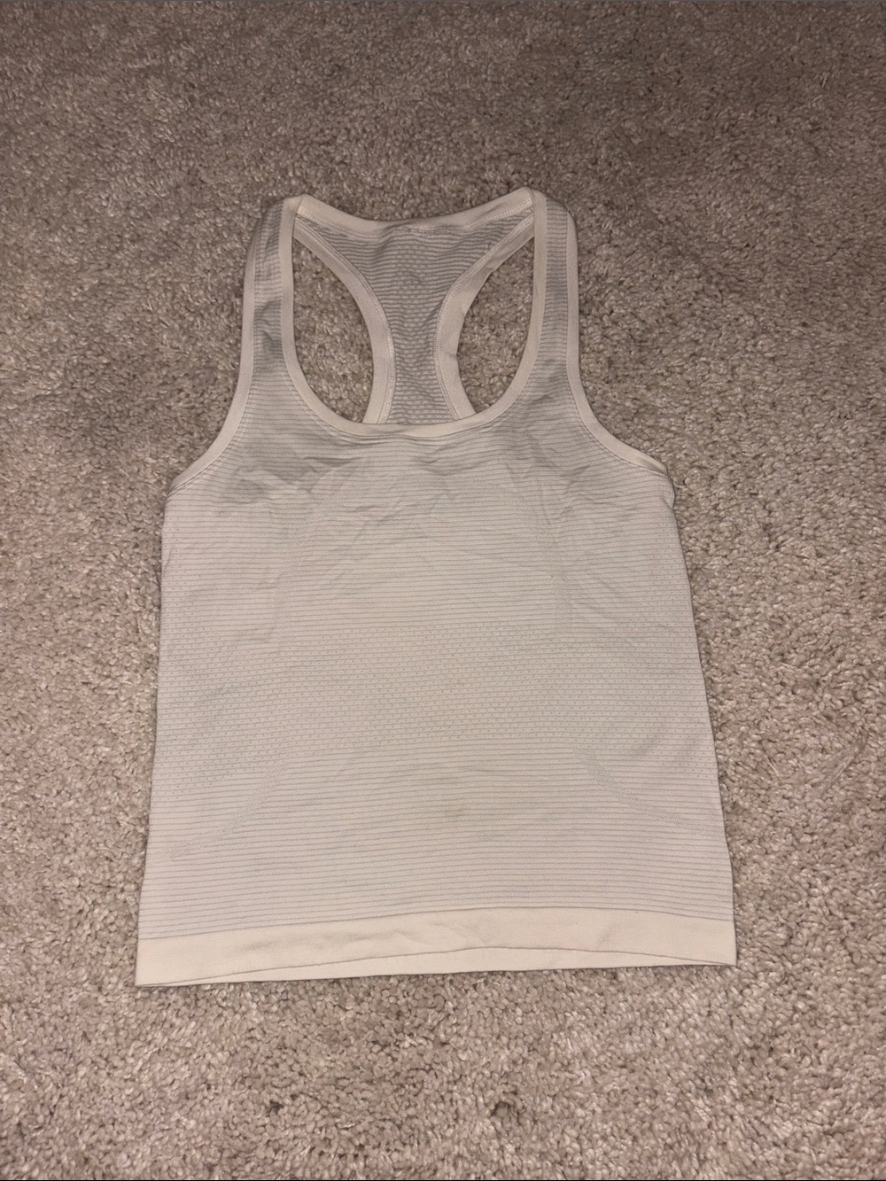 lululemon athletica Cream Racerback Tank Top